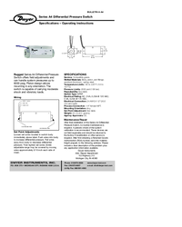 Thumbnail of document Manual - A4 Differential Pressure Switch